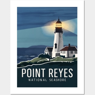 Point Reyes Lighthouse Watercolor Posters and Art